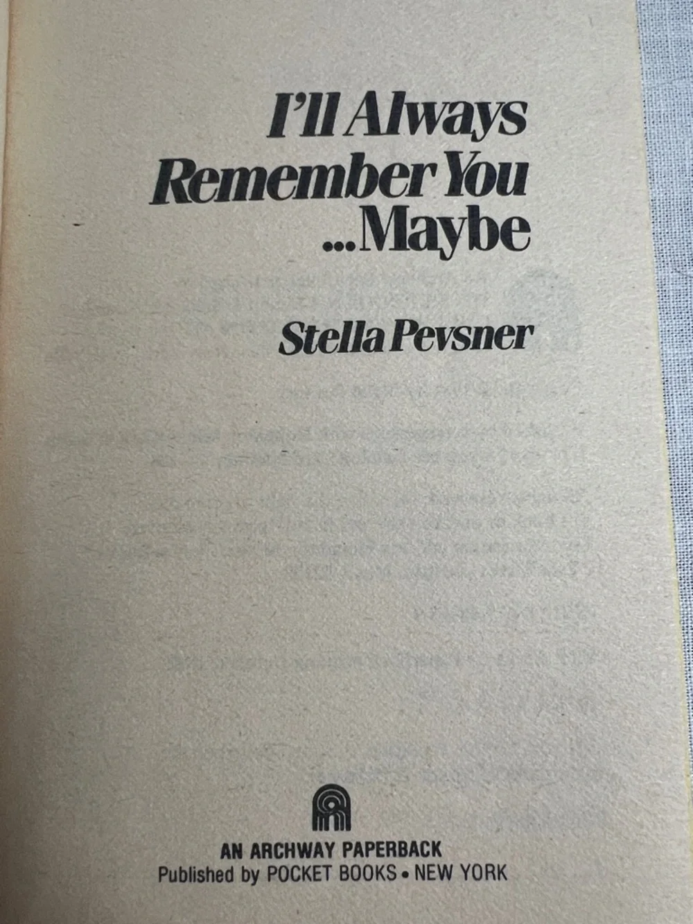 N/A paperback novel
